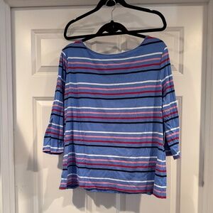 Talbots 3/4 sleeve bateau knit top 2X